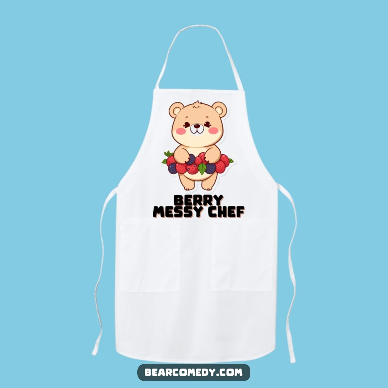 Funny Bear Berry Balancing Apron - Kitchen Humor for Chefs