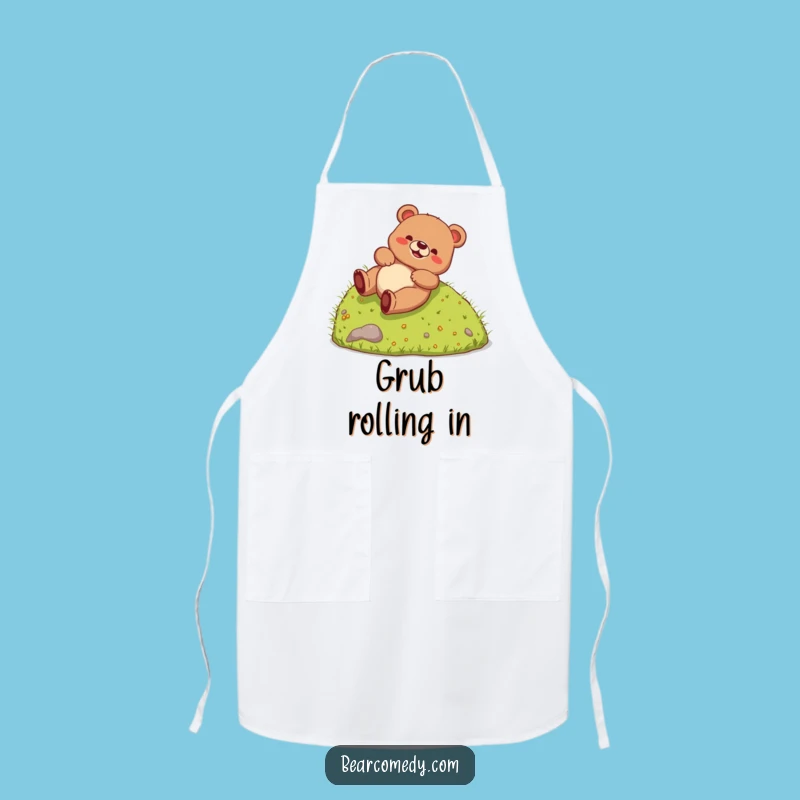 Funny Bear Rolling Apron: Goofy Creature Kitchenwear for the Perfect Funny Gift!