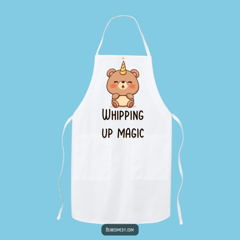 Funny Bear Magical Horn Apron - Enchanting Kitchen Wear