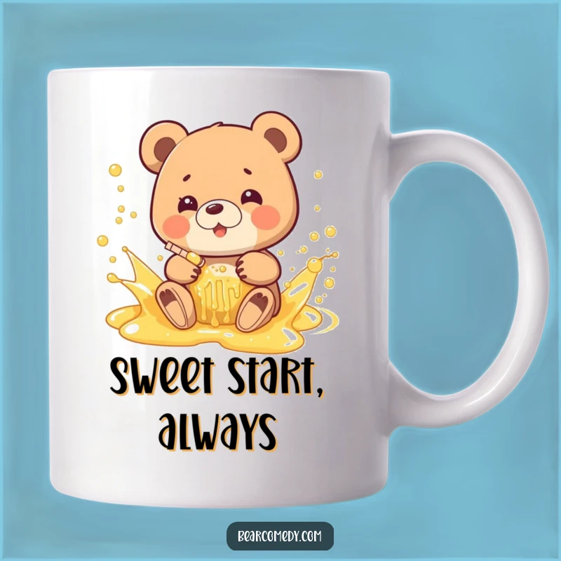 Funny Honey Bear Splash Mug: A Sweet Treat for Humorous Mornings Gift