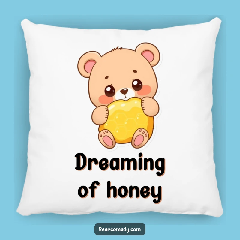 Funny Adorable Bear Honeycomb Pillow - Cozy Comfort, Funny Gift