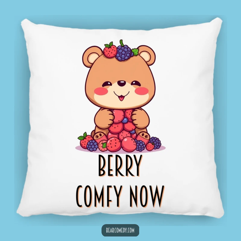 Funny Bear Berry Balance Pillow: Comfy Decor with a Side of Giggles Gift