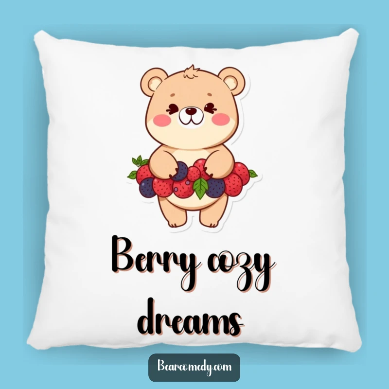 Funny Bear Berry Balancing Pillow - Comfy Cushion for Chuckles