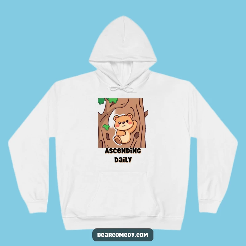 Funny Bear Climbing Hoodie: Cozy Animal Wear for the Perfect Funny Gift!
