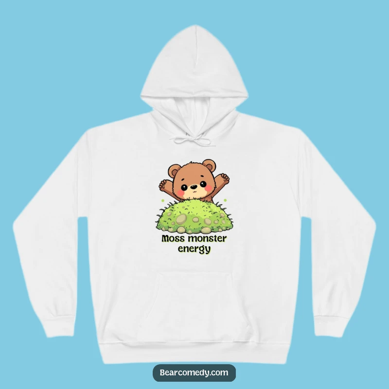 Cozy Funny Determined Bear Moss Jump Hoodie: Adventure and Warmth Gift
