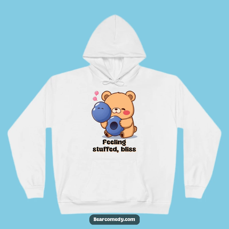 Cozy Funny Blueberry Bear Hoodie: Comfort and Happy Sighs Guaranteed Gift
