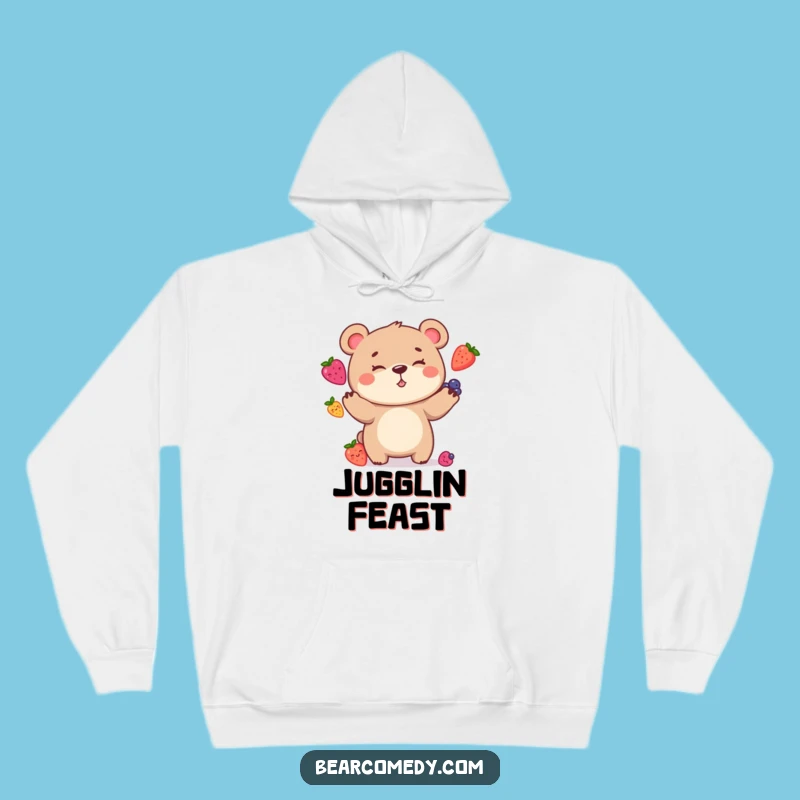 Funny Bear Juggling Hoodie: Cozy Character Sweatshirt for the Perfect Funny Gift!