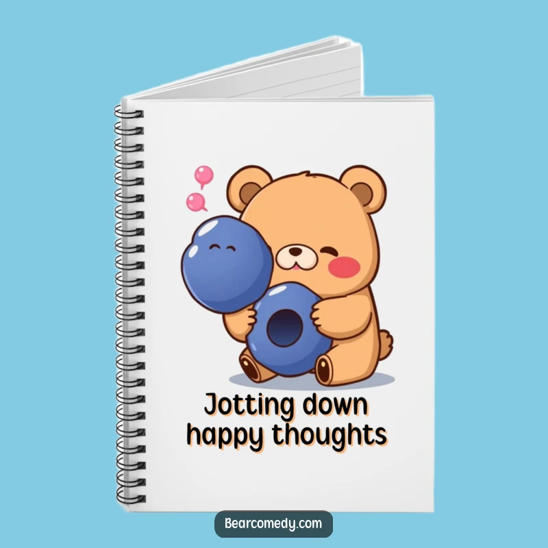 Funny Blueberry Bear Notebook: Jot Down Happy Thoughts with a Smile Gift