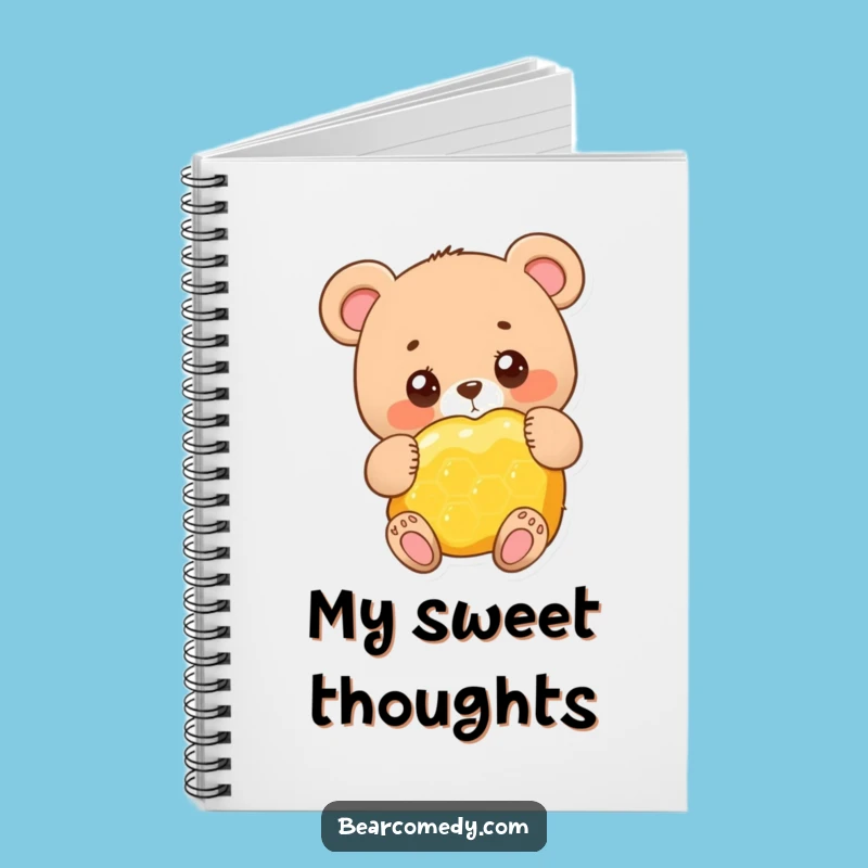 Funny Adorable Bear Honeycomb Notebook - Jot Down Sweet Ideas
