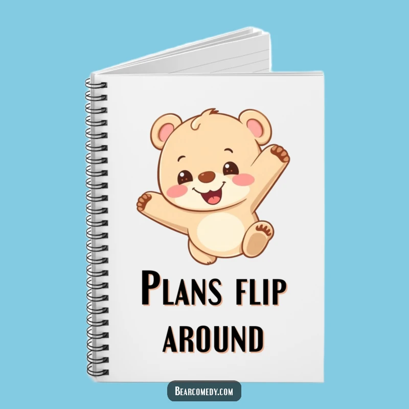 Funny Bear Cub Somersault Notebook: Hilarious Journal for Energetic Ideas