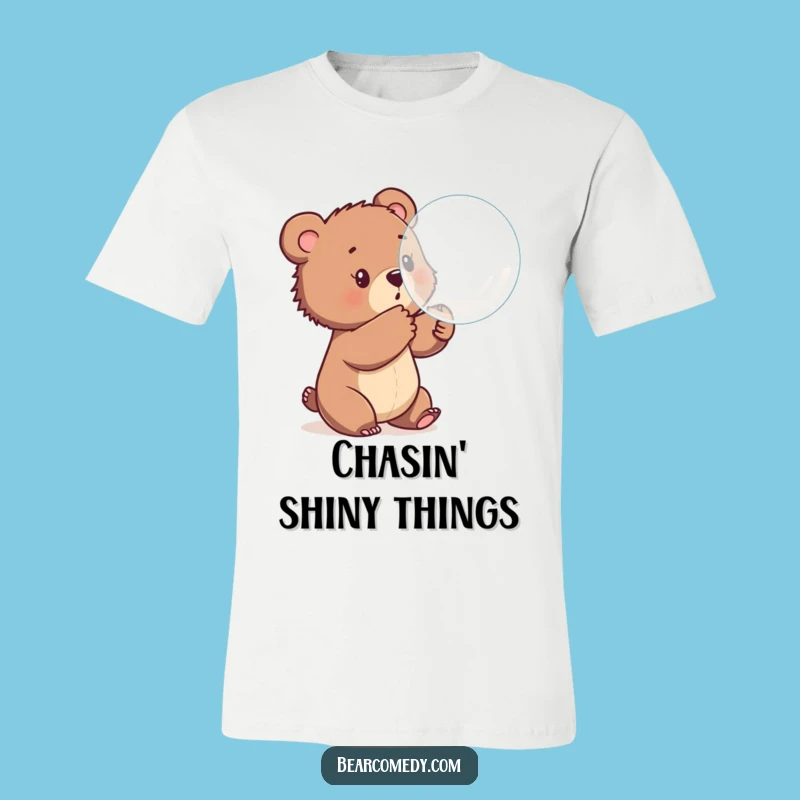 Funny Bear Cub Bubble Tee: Unisex Shirt for Playful Souls