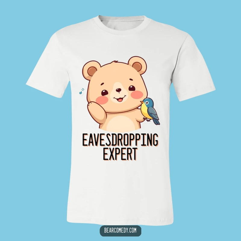 Funny Bear Listening T-Shirt: Peaceful Animal Tee for the Perfect Funny Gift!