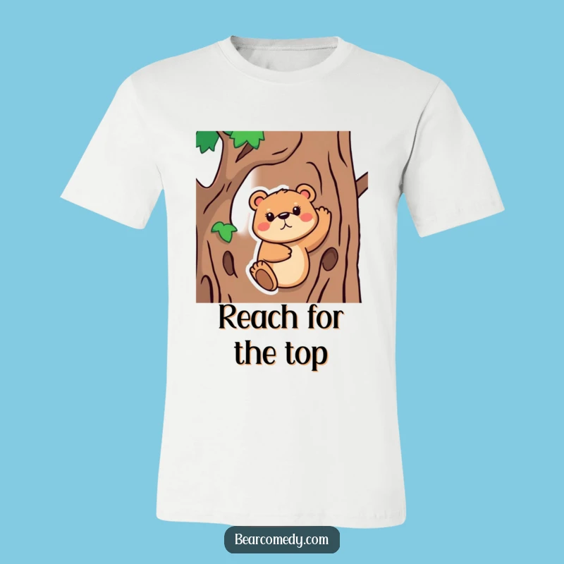 Funny Bear Climbing T-Shirt: Goofy Animal Tee for the Perfect Funny Gift!