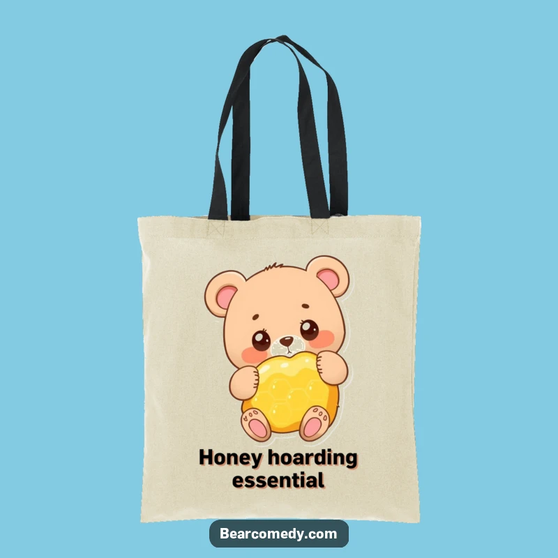 Funny Adorable Bear Honeycomb Tote Bag - Carry Your Fun Style